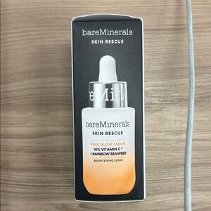bareMinerals Skin Rescue Pure Glow Serum with Black and White Packaging